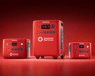 Il Jackery HomePower 2000 Plus v2 Red Cross Edition, il Jackery HomePower 3600 Plus Red Cross Edition e il Jackery HomePower 1000 Plus v2 Red Cross Edition (da sinistra a destra)