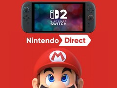 Prossimo Nintendo Direct con Switch 2 sopra Mario (Fonte: Nintendo of America con modifiche)
