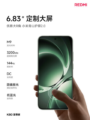 Il Redmi K80 Ultra ha il display più grande della serie K80. (Fonte: Redmi)