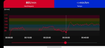 Misurazione della frequenza cardiaca Fascia toracica Polar H10 (dispositivo di riferimento)