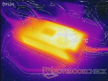 L'adattatore AC può raggiungere i 57 C quando si gioca per più di un'ora