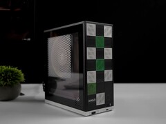 Mini-PC modulare Framework Desktop con marchio AMD e design del pannello frontale a piastrelle personalizzato (fonte immagine: ETA PRIME)
