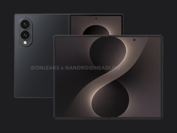 Rendering non ufficiale di Galaxy Wide Fold completamente dispiegato.