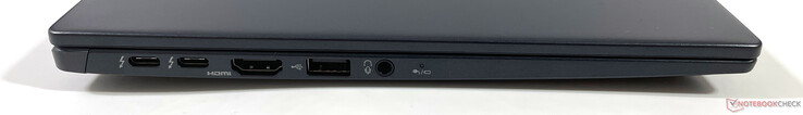 Sinistra: 2x USB-C con Thunderbolt 4, HDMI 2.0, USB-A 3.2 Gen.1, audio da 3,5 mm