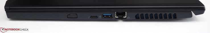 Lato Destro: accensione, Thunderbolt 3, USB-A 3.0, RJ-45