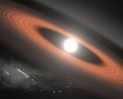 Un rendering di una nana bianca che oscilla con il suo sistema planetario (Fonte: NASA)