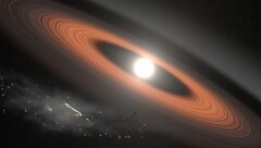 Un rendering di una nana bianca che oscilla con il suo sistema planetario (Fonte: NASA)