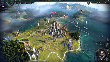 Un'immagine che mostra una mappa in Age of Wonders 4.