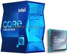 Confezione per l'i9-11900K e nuovo logo Intel Core sul chip. (Fonte immagine: VideoCardz/PCGamesN - modificato)