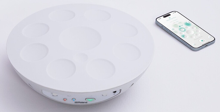 I pad superiori del Roland Mood Pan sono rivestiti in gomma siliconica, con sensibilità regolabile. (Fonte: Roland)