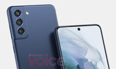 Il primo rendering del prossimo Galaxy S21 FE è trapelato. (@OnLeaks/Voice)