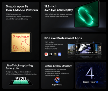Caratteristiche principali e specifiche salienti dello Xiaomi Pad 9