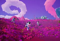 Astroneer è un gioco di crafting di sopravvivenza fantascientifico con quattro giocatori in cooperativa e molti colori vivaci. (Fonte: Steam)