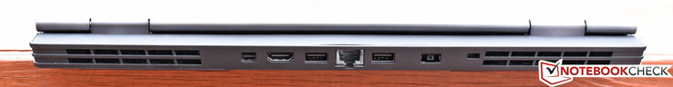 Lato Posteriore: Mini-DisplayPort, HDMI, USB 3.1 Gen 2 x 2, Gigabit Ethernet, porta ricarica, porta Kensington Lock