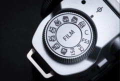 Fujifilm X-M5 quadrante di simulazione della pellicola in primo piano