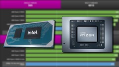 L&#039;Intel Core i7-11800H e l&#039;AMD Ryzen 7 5800H offrono prestazioni simili in CPU-Z. (Fonte immagine: Intel/AMD/CPU-Z Validator - modificato)