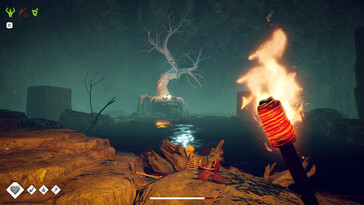 Un'immagine che mostra una grotta in Survival: Fountain of Youth.
