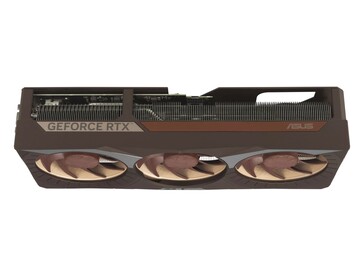 Asus GeForce RTX 5080 16GB GDDR7 Noctua OC Edition vista dall'alto. (Fonte immagine: Asus)