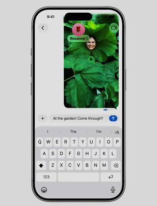 Una barra di caricamento nell'app Messaggi mostra quando un file ha terminato il caricamento.