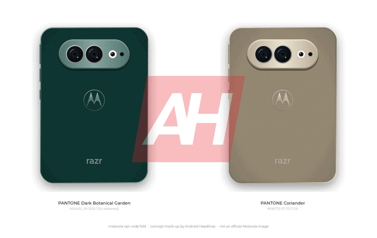 Render non ufficiale del pieghevole largo di Motorola.