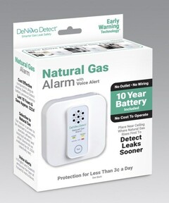 New Cosmos USA DeNova Detect, allarme a gas naturale alimentato a batteria. (Fonte: New Cosmos USA)