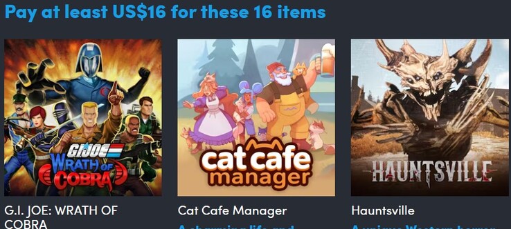 Immagine decorativa. Il terzo livello contiene tutti i 16 articoli (Fonte: Humble Bundle)