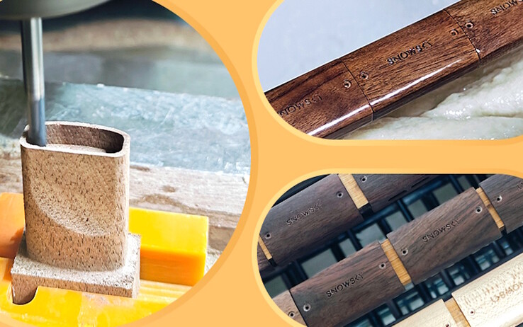 Il legno del DAC Fiio Snowsky Melody viene lavorato con macchine CNC, lucidato e poi oliato. (Fonte: Fiio)