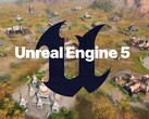 Logo Unreal Engine 5 visto sulla mappa di Age of Empires 4 (Fonte: Xbox Gaming, Epic Games con modifiche)