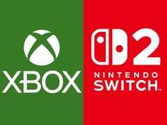 I loghi di Xbox e Switch 2 sono impilati l&#039;uno accanto all&#039;altro (Fonte immagine: Microsoft Xbox Gaming, Nintendo of America con modifiche)