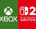 I loghi di Xbox e Switch 2 sono impilati l'uno accanto all'altro (Fonte immagine: Microsoft Xbox Gaming, Nintendo of America con modifiche)
