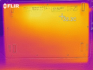 Distribuzione del calore, lato inferiore (idle)