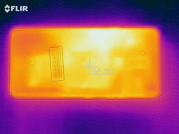 Distribuzione del calore lato posteriore sotto carico