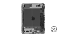 Una radiografia dell'iPad Air. (Fonte: Creative Electron via iFixit)