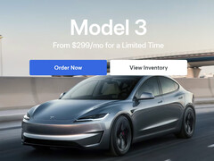 Il leasing della Model 3 parte ora da 299 dollari al mese. (Fonte: Tesla)
