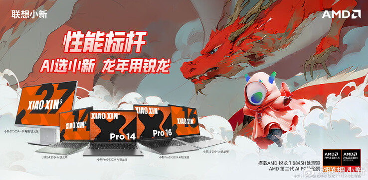 2024 Prodotti della linea Xiaoxin Ryzen Edition (Fonte: Lenovo)
