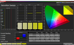 Saturation Sweeps (Profilo: Cinema, gamma di colore target: P3)