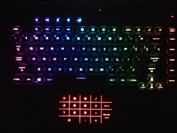 …e retroilluminazione RGB abilitata con il number pad