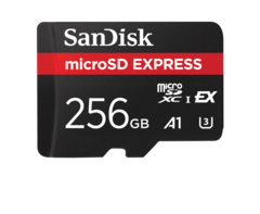 La prima scheda microSD Express di Sandisk. (Immagine: Sandisk)