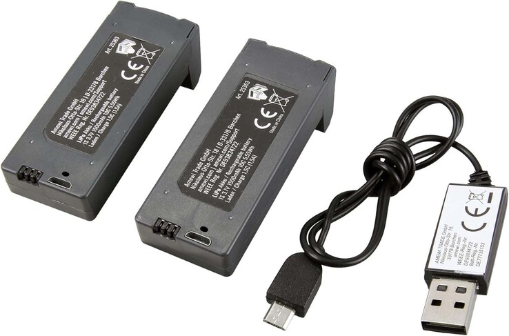 Sono incluse due batterie ricaricabili