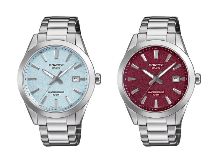 Gli orologi Casio Edifice EFV-160D-2BV (a sinistra) e EFV-160D-4AV (a destra)