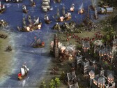 Un'immagine che mostra una battaglia navale in Cosacchi 3.