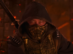 Uno screengrab della featurette di Mortal Kombat II che mostra Scorpion (fonte immagine: Warner Bros. YT)