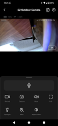 L'immagine live con le opzioni