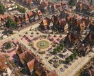 Un'immagine che ritrae una piazza pubblica in *Farthest Frontier*.