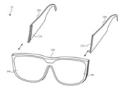 Apple Glass potrebbe essere dotato di lenti regolabili. (Fonte: Apple/USPTO)