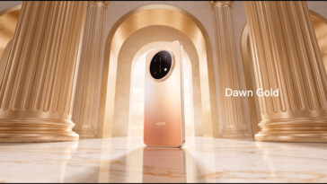 L’Honor X9e Pro nella colorazione Dawn Gold.