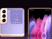 Un concept render di come potrebbe apparire il prossimo Galaxy Z Flip. (Fonte: LetsGoDigital)