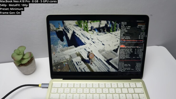 Crimson Desert gira su A18 Pro, ma c'è una cattura un po' sfocata.