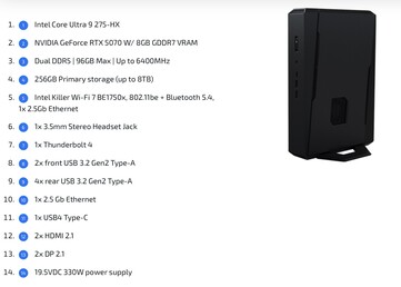 La variante con Core Ultra 9 275HX.