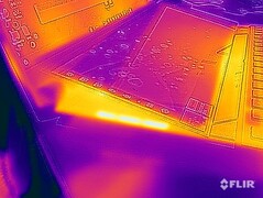 Test di stress per le temperature di superficie (unità base sotto lo ScreenPad)